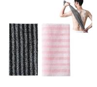 2Pcs Japanese Exfoliating Shower Towel, Back Extra Long Exfoliating Washcloth for Men Women, Specifically Designed for Back Scrubbing, for Body Cleaning and Massage