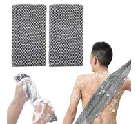 2Pcs Japanese Exfoliating Towel,Japanese Exfoliating Shower Towel Extra Long Exfoliating Washcloth Natural Body Exfoliator Bath Scrub Loofah for Men Women Soft and Smooth Skin