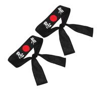 2pcs Japanese Karate Hachimaki Headband for Chefs Samurai Bandana for Martial Arts Cooking and Themed Parties Lightweight and Comfortable Design
