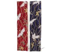 2pcs Japanese Style Gilt Cotton Chopsticks Sleeve with Zipper Closure, Space-saving Reusable Cutlery Storage Bag for Outdoor Camping and Schoolbag Organiser