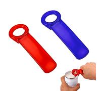 2pcs Jar Keys, Jar Opener Jar Grippers Can Lid Opener Jar Lid Gripper Jar Opener Tool, Open Jar Tool for Elderly Children Women Weak Hands (Blue, Red)
