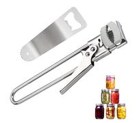 2pcs Jar Opener,Adjustable Manual Can Openers for Arthritis Hands, Stainless Steel Gadget Bottle Opener for Beer Bottles Cans Beverages Kitchen Gadgets(Silver)