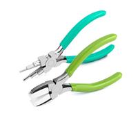 2Pcs Jewelry Making Tool Bail Making Pliers 6 in 1 Jewelry Wire Looper Pliers for Jewellery Beading Looping Shaping Wire DIY Crafts
