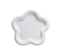 2PCS Jewelry Storage Plates Nail Art Dish Tray Flower Heart Cloud Shape Display Plate Plaster Photography Props Decorative Organizer For Storing Jewelry And Ornaments(Color 3)
