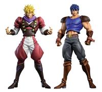 2pcs JJBA Anime Figures Dio Brando/Jonathan Joestar Action Figure 22CM Standing Pose Figurine PVC Cartoon Model Collectible Statue Desktop Decoration Ornament Gift