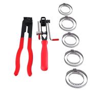 2pcs Joint Clamp Banding Install Tool with 20pcs Adjustable Stainless Steel Axle 20-50mm 50-120mm CV Boot Clamp Tool