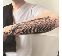 2Pcs Juice Tattoo Sticker Herbal Semi-Permanent Waterproof Non-Reflective Male Forearm Flower Arm Long-Lasting Temporary Tattoo Tattoo Sticker Fake Tattoo