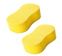 2Pcs Jumbo Sponges, Jumbo Car Wash Sponges, Super Absorbent Car Sponge Washing Windows and Anti Scratch Technology For Wheels, Windscreen Bodywork For Car Cleaning (Yellow)