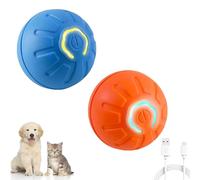 2pcs Jumping Dog Ball | 2026 New Interactive Dog Ball | Self Moving Bouncing Jumping Rechargeable Dogs Toys Ball with Led Light | for Boredom Puppy Cat Kitten Indoor Outdoor (2Pcs-A)