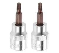 2PCS Juttzzei 3/8" Drive x T25 Torx Bits Socket, Premium S2 Alloy Steel