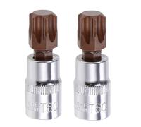 2PCS Juttzzei 3/8" Drive x T60 Torx Bits Socket, Premium S2 Alloy Steel
