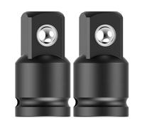 2PCS Juttzzei Impact Socket Adapter, 1/4 Female to 3/8 Male Socket Adapter | Upgraded CR-V Steel 1/4 Square Drive to 3/8 Square Drive, 1/4" x 3/8" Socket Reducer for Driver/Ratchet/Socket Set Extension