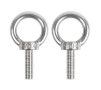2PCS Juttzzei M8 Eye Bolt Heavy Duty, M10x30MM /1.18" Eye Bolts Male Screw with Thread, 304 Stainless Steel Lifting Ring Eye Bolts M8 for Living Lifting,Engineering Equipment