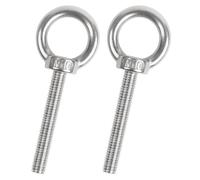 2PCS Juttzzei M8 Eye Bolt Heavy Duty, M10x80MM /3.15" Eye Bolts Male Screw with Thread, 304 Stainless Steel Lifting Ring Eye Bolts M8 for Living Lifting,Engineering Equipment