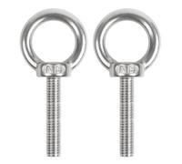 2PCS Juttzzei M8 Eye Bolt Heavy Duty, M5x40mm /1.57" Eye Bolts Male Screw with Thread, 304 Stainless Steel Lifting Ring Eye Bolts M8 for Living Lifting,Engineering Equipment