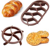 2PCS Kaiser Roll Stamp Bread Dough Press Mold Set Bread Press Stamp Baking Bread Rolls Mold Kaiser Roll Press Kaiser Cutter Classic Bread Press Mold for Bread Roll Dessert (A1)