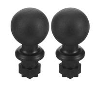 2pcs Kayak Fishing Rod Holder Ball Connector Black Plastic Mount | Rapid Access, Corrosion Resistant Grip, Lightweight Build, for River and Lake Fishing Use