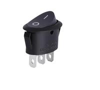 2PCS KCD1 Oval Rocker switch ON-OFF/ON-OFF-ON 2 Pins / 3 Pins Fan/Electric Kettle Switch Power Switch 6A 250VAC / 10A 125VAC(3PIN Black)