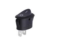 2PCS KCD1 Oval Rocker switch ON-OFF/ON-OFF-ON 2 Pins / 3 Pins Fan/Kettle Switch Power Switch 6A 250VAC / 10A 125VAC IDGTTLDF(2PIN Black)