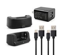 2PCS KD-C1 Charger Base & 2-in-1 Power Adapter Dual USB Port with 2 Pair Type-C CableCompatible with RT22 RT22S RB19 RB19P RT68 RB28 NR10 RT18 RT22S H777 RB29 Cobra HYT Walkie Talkies