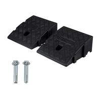 2PCS Kerb Ramp Heavy Duty Rubber Ramps Portable Lightweight Wheelchair Ramp for Driveway Sidewalk Car Wheelchair Disabled Acces (25 * 26 * 10)