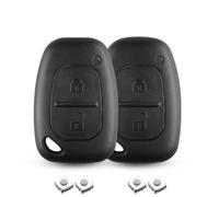 2Pcs Key Fob Key Cover Replacement Fits for Vauxhall Vivaro Renault Traffic Movano Kangoo Nissan Remote Key Case,2 Buttons Key Shell without Blade