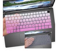 2PCS Keyboard Cover for Dell Latitude 14" 7450 7440 7430 7420 7410 5440 5431 5430 5420 3440/Dell Latitude 9420 9430,15.6 Dell Latitude 7520/Latitude 9510 9520 Keyboard Skin-OPurple+Clear