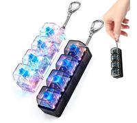 2Pcs Keyboard Fidget, 4 Button Clicky LED Light up Caps Pass the Time