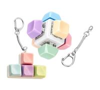 2Pcs Keyboard Fidget, Fidget Keyboard, 6-Key and 4-Key Colourful Set, Portable Desk Item for Students and Office Workers, for Classrooms and Meetings