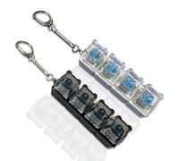 2PCS Keyboard Fidget Keyring, Bear Fidget Keyboard, Clicky Toy, Keychain for Stress Relief the Time, Finger Keyboard Caps Toy for to Relief Stress Pass, Ideal for Office, School, Home And Travel Use