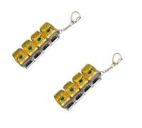 2Pcs Keyboard Fidget Toy 4-Button Clicker with LED Lights - Mechanical Switch Stress Relief Keychain for ADHD & Anxiety, Portable Fidget Toy for Adults & Teens (E)