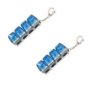 2Pcs Keyboard Fidget Toy 4-Button Clicker with LED Lights - Mechanical Switch Stress Relief Keychain for ADHD & Anxiety, Portable Fidget Toy for Adults & Teens (D)