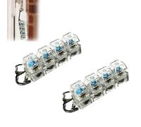 2Pcs Keyboard Fidget Toy 4-Button Clicker with LED Lights - Mechanical Switch Stress Relief Keychain for ADHD & Anxiety, Portable Fidget Toy for Adults & Teens (A)