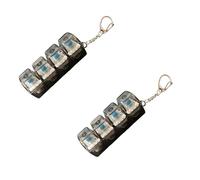 2Pcs Keyboard Fidget Toy 4-Button Clicker with LED Lights - Mechanical Switch Stress Relief Keychain for ADHD & Anxiety, Portable Fidget Toy for Adults & Teens (C)