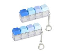 2PCS Keyboard Fidget Toy for Adults Fun Keycap Keyboard Keychain Skin Picking Fidget Toys Keychain Stress Relief for Anxiety Decompression