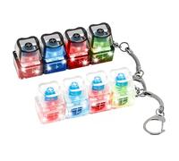 2Pcs Keyboard Fidget Toy for Adults with LED Lights, Cute Heart Clicky Keyboard Clicker Fidget Keychain, Fidget Clicker Sensory Toys for Adult to Anxiety Stress Relief