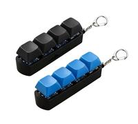 2PCS Keyboard Fidget Toys, Clicky, Creamy & Stress Relief Fidget Clicker Keychain for Office Focus/Commute Boredom, Portable Stress Relief Toys for Adults & Kids, Ideal Stress-Relief Gift (A)