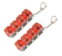 2pcs Keyboard Toy Clicker Keyboard Fidget Keychain Decompression Toys Button Stress Relief with LED Light, 4-in-1 Loud Stress Relief Fidget Keyboards for Adult Kid to Pass The Time