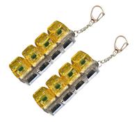 2pcs Keyboard Toy Clicker Keyboard Fidget Keychain Decompression Toys Button Stress Relief with LED Light, 4-in-1 Loud Stress Relief Fidget Keyboards for Adult Kid to Pass The Time