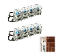 2pcs Keyboard Toy Clicker Keyboard Fidget Keychain Decompression Toys Button Stress Relief with LED Light, 4-in-1 Loud Stress Relief Fidget Keyboards for Adult Kid to Pass The Time