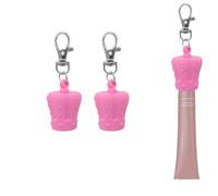 2Pcs Keychain Holder for Lip Gloss Summer Fridays,Lip Balm Holder Keychain,Portable Lipgloss Case for Women & Moms (Pink)