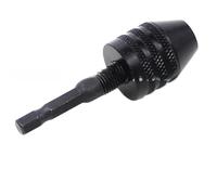 2Pcs Keyless Drill Chuck Adapter 1/4 Inch Hex Shank Quick Converter for Cordless Screwdriver Drilling in Tight Spaces Garage Home