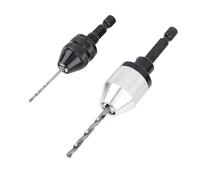 2PCS Keyless Drill Chucks, with 10PCS Bits 1/4 Inch Hex Shank, Fast Change Converter, Extension Screwdriver Drill Adapter