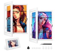 2pcs Kid Art Frame,18.1X 13.4 inch, A3 Kid Frames Changeable Picture, Children Art Picture Frame With 0.79in Storage for Display Photo With Acrylic Transparent Plate (White)