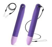 2pcs Kid-Friendly Stylus Pens with Anti-Loss Lanyards, Kids Stylus Pens for Touchscreen Kids Writing Stylus Compatible with iPad iPhone Android All Touch Screen Devices (Purple)