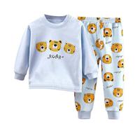 2Pcs Kids Cute Tiger Pajamas Sets Toddler Long Sleeve Pullover +Pants js Outfits Fall Winter Warm Loungewear Boys Girls Christmas Fall Casual Soft Sleepwear Outfits (AC, 3-4 Years)