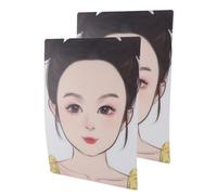2pcs Kids Face Painting Exercise Board, Reusable Face Painting Exercise Template Washable Makeup Stencil Face Painting Effect Display Board PP Material A4 Size for Beginner (Girl