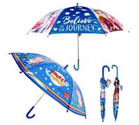 2Pcs Kids Folding Umbrella Set, 60cm George Pig Boys PVC & Disney Frozen Girls Umbrella 70cm Windproof Waterproof Lightweight Durable J Handle Rain Sun Protection Age 3-7