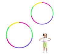 2Pcs Kids Hula Hoops - 8 & 6 Sections Collapsible Hula Hoops, for Dancing Playing Sports Games, Swimming & Pet Training - Weight Loss Fitness & Equipment