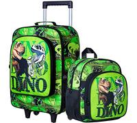 2PCS Kids Luggage Set, Boys Suitcase and 12inch Toddler Backpack Set, Children Travelling Rolling Wheels Suitcase Retractable Handle for Elementary Children